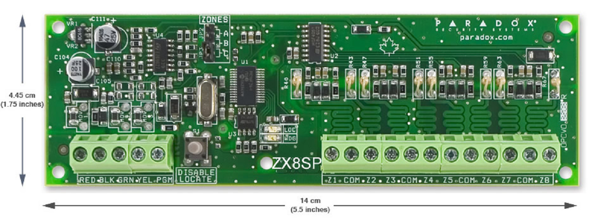 ZX8SP SP/MG 8-Zone Expansion Module